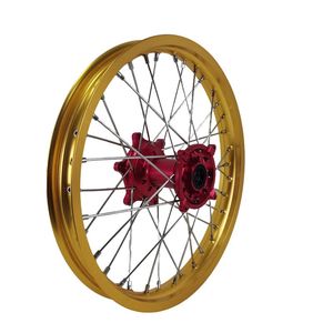 Ensemble de roues de moto tout-terrain en alliage d'aluminium 7050-T6, jantes dorées, pour <span class=keywords><strong>CRF</strong></span> TC/FC/FS <span class=keywords><strong>125</strong></span>-450 <span class=keywords><strong>2016</strong></span>, roues de 18/19/21 pouces - Product Image 3