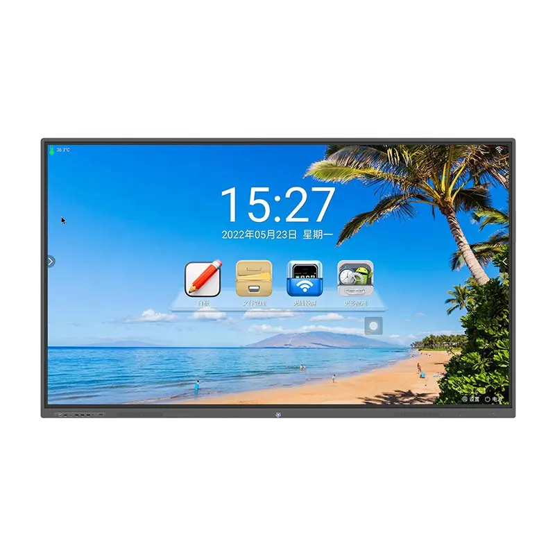 FVASEE Écran tactile LCD interactif à écran plat de 98 pouces pour salle de classe/salle de réunion