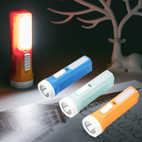 Lampe torche LED haute puissance rechargeable avec batterie au lithium, lumière latérale COB, ABS, portée du faisceau de 500 m, petite lampe d'urgence portable