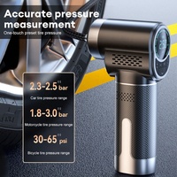 Compresseur d'Air Portable Rechargeable Électrique avec Lampe Torche, Gonfleur de Pneus de Voiture Sans Fil à Main