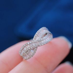 Bague en diamant naturel de 1,20 carat, torsadée, de luxe, personnalisée, marque Xinfly, 18 carats - Product Image 1