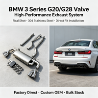 Système d'échappement complet Downpipe Catback pour BMW G20 G28 330i 325i B48 2.0T SS304 avec soupape électrique Valvetronic et sonorisation