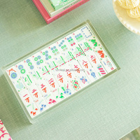 Luxuriöses Graviertes Poliertes Acryl-Mahjong 160 Steine Weihnachtliches Fantasievolles Design Zweischichtiges Steine-Set Würfel Großhandel