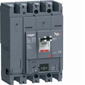 HNW631NR ปรับแต่งได้ด้วยชุดเบรกเกอร์แบบหล่อขึ้นรูป Hagers รุ่น h3+ P630 LSIG Energy 4P 40kA 630A ปรับค่าได้ - Product Image 1