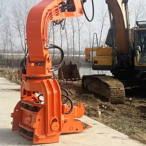 K250 Excavator Mounted Vibro Hammer Hydraulic Sheet Pile Machine Tube Pile Hammer 360 Degree Rotation