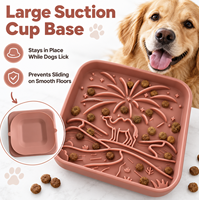 Nouveau Tapis de Léchage et Gamelles en Silicone Élégantes et Étanche à Alimentation Lente pour Chats, Chiens et Petits Animaux avec Ventouse