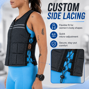 Gilet d'entraînement lesté réglable pour femmes, respirant, avec poids amovibles pour la course à pied, le fitness, le HIIT et le <span class=keywords><strong>cardio</strong></span> - Product Image 4
