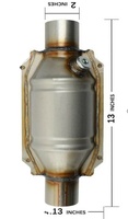 XG-AUTOPARTS Convertidor Catalítico Redondo Universal de Sustrato Cerámico Metálico de 2, 2.5 y 3 Pulgadas