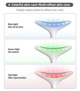 เครื่องนวดหน้าและลำคอแบบพกพา EMS พร้อมไฟ LED แสดงสถานะ ช่วยกระชับผิวหน้า สำหรับใช้ในบ้าน - Product Image 2