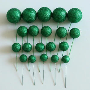 Paquete <span class=keywords><strong>de</strong></span> 20 Adornos y Decoraciones para Pastel <span class=keywords><strong>de</strong></span> <span class=keywords><strong>Cumpleaños</strong></span> con Bolas Redondas Doradas y Plateadas con Purpurina - Product Image 6