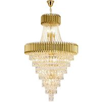 Lustre moderne de luxe pour plafond de loft, cristal K9, suspension, lampe LED, forme ovale, pour grandes villas, escaliers - Direct usine