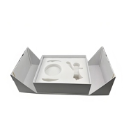 Boîte cadeau à compartiments en mousse prédécoupée avec impression de surface pour présentation de marque