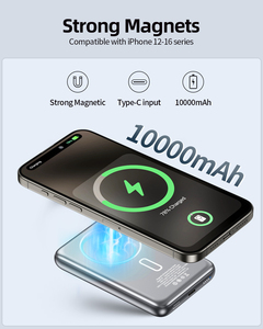 Batería Externa de 10000 mAh, Carga Inalámbrica Magnética, Carga Rápida de Metal, Puerto Tipo C PD20W, Batería Portátil para <span class=keywords><strong>iPhone</strong></span> y Samsung - Product Image 4