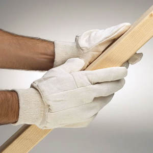 قفازات عمل قماشية صناعية مريحة ودافئة لحماية اليد مع إصبع الإبهام المستقيم للبناء والمستودعات - Product Image 1