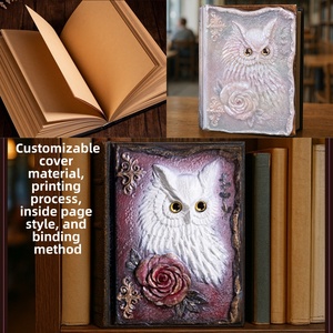 Carnet Hibou Vintage 3D Resine Journal Livre Magique Antique Fait Main Feuilles Mobiles Classeur A5 Cadeau Pour Elle Femmes - Product Image 2