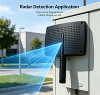 Antenne directionnelle plate Aurora Yu AN2400-90 6.5dBi à gain élevé 2.4GHz, polarisation verticale, pour connecteur mâle