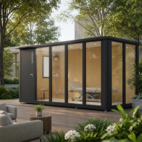 COCOVIA Maison modulaire en aluminium à installation manuelle, mini-bureaux, petits bureaux, pod médical, cabine compacte, cabine moderne