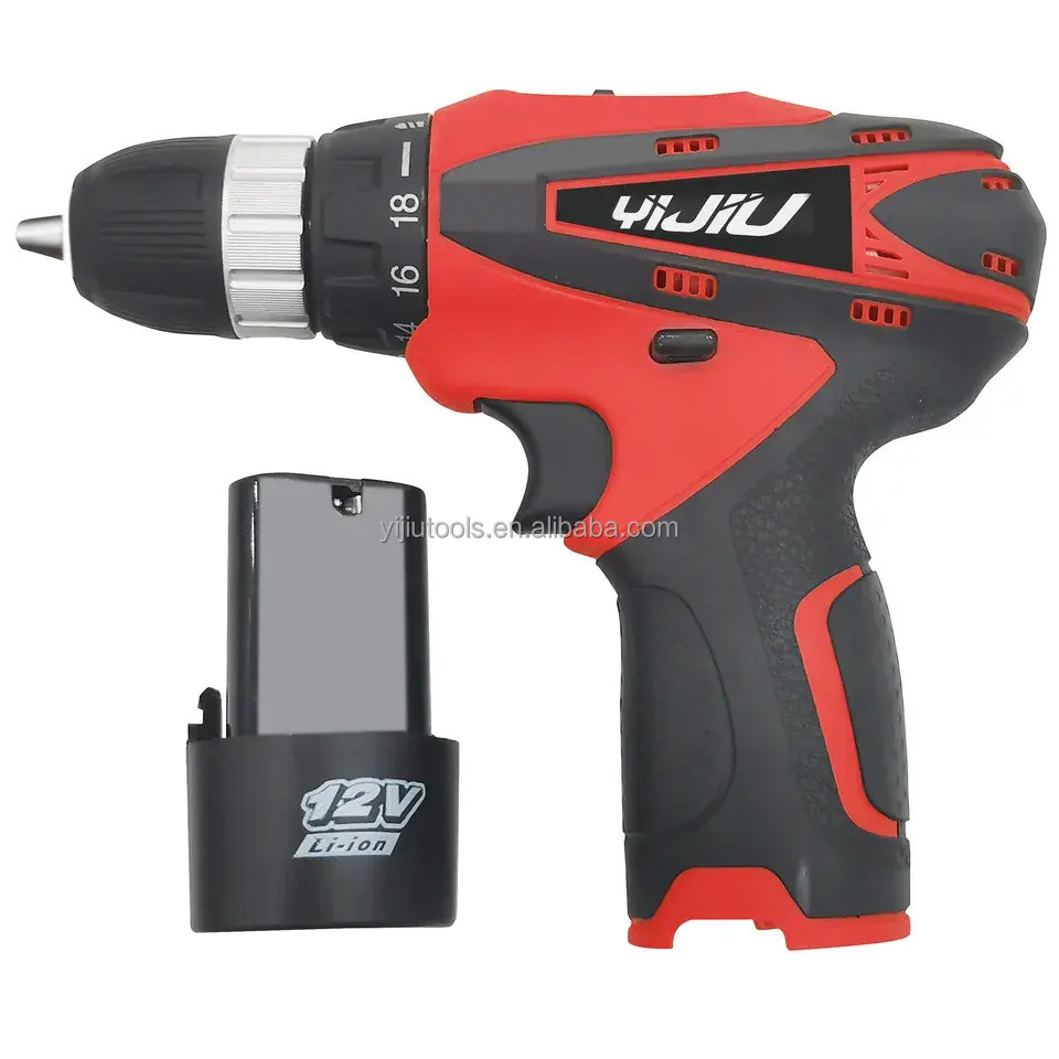 Yijiu Portable Cordless Drill 12V 1500mAH Electric Drill High Quality Power Tools With Li-ion Battery