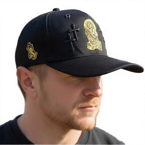 Casquette de baseball unisexe rétro et tendance à rayures, sportive, 6 panneaux, en sergé éponge acrylique, broderie 3D, impression numérique, satin, pour l'extérieur - Product Image 3