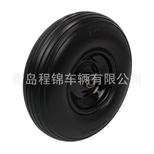 Roue à roulettes solide 4.00-6, bande de roulement ferme, jante en fer, type à trous de boulons, durable pour utilisation avec des outils - Product Image 5