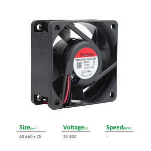 SUNON PE60252B1-000C-A99 60x60x25mm 24VDC 155mA 3.72W 6900RPM 36.0CFM Ball Bearing Cabinet Inverter Axial Cooling Electric ODM - Product Image 2