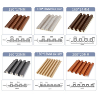 Panneau mural en bois-plastique résistant à l'humidité, écologique, à lattes, panneaux préfabriqués WPC, surface décorative en bois, épaisseur 24 mm, moderne