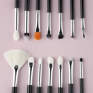 40 Cái Cao Cấp Đen Nhãn Hiệu Riêng Tùy Chỉnh Bằng Gỗ Xử Lý Tổng Hợp Tóc Mỹ Phẩm Beauty Make Up Makeup Brushes Set
