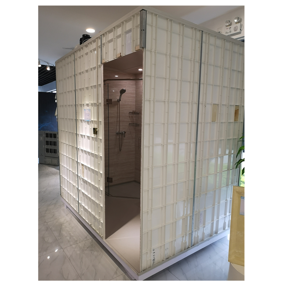 séparation de salle de bains en fiber de verre frp salle de bain Intégrée en fiber de verre cloison pour salle de bain