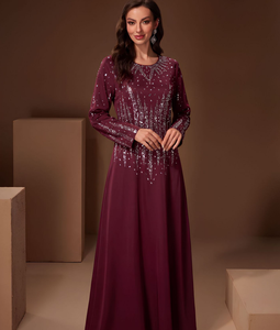 Leduo Customized Women's Elegant Dubai <b>Kaftan</b> Abaya Dresses Loose Size Floor Length Suit for All Scene - Product Image 1