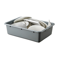 Boîte de transport en plastique écologique en forme de rectangle PP Bus fourre-tout bacs de rangement pour cuisine utilitaire à la maison et au restaurant
