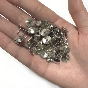 Punaises à tête ronde OEM de 9,5 mm, petites, argentées et dorées, pour bureau et école, clous décoratifs - Product Image 4