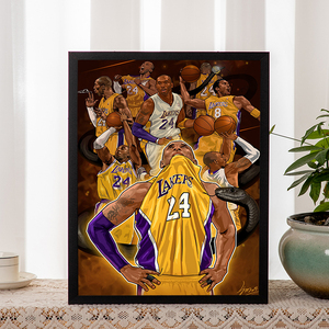 Vô địch kỷ niệm Áp phích khung hiển thị MDF Sao cầu thủ trang trí tường nghệ thuật UV in cho quà tặng sinh nhật - Product Image 4