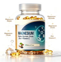 Capsules sous Marque Blanche OEM : Complexe de Magnésium avec Zinc, Vitamine C et L-Théanine pour la Mémoire, la Concentration et le Soutien du Calme
