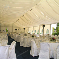 Carpa de Boda Elegante para Exteriores, Estructura de Aleación de Aluminio Resistente, Impermeable y Resistente al Fuego, de PVC, para Eventos de 500 a 1000 Personas