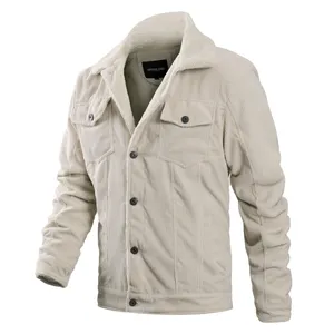 Men's New Winter Corduroy Plush Jacket Fashion Casual Jacket Trend Coat