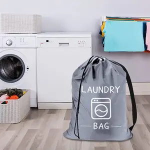 Drawstring Laundry Bag With Strap Heavy Duty Laundry Bags For Dirty Clothes Laundry Hamper Liner Basket