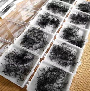 Pestañas Postizas Premontadas Sueltas 3D-20D con Base Puntiaguda, Naturales, Largas, Hechas a Mano, Negro Mate, Volumen, 500/1000 Pestañas con Tallo Largo Puntiagudo - Product Image 2