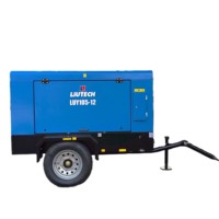 Compresseur à vis industriel diesel Liutech LUY105-12 12 bar, mobile, 370 CFM, compresseur d'air portable pour l'exploitation minière