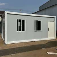 Maison conteneur préfabriquée démontable de 20 pieds, unité modulaire compacte en kit, étanche, isolée, anti-corrosion, résistante au vent, atelier
