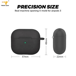 Funda para auriculares a prueba <span class=keywords><strong>de</strong></span> golpes <span class=keywords><strong>de</strong></span> paja <span class=keywords><strong>de</strong></span> trigo compostable 100%, funda <span class=keywords><strong>de</strong></span> silicona a la moda para Airpod Pro 1 2 3 4, funda para auriculares - Product Image 4