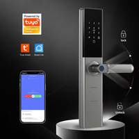 Cerradura Inteligente para Seguridad del Hogar, Control por Aplicación Wifi Tuya, Huella Dactilar Electrónica Digital, Pantalla Táctil, Teclado, Código, Llave, Cerradura Inteligente para Puerta