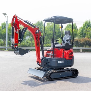 Miniexcavadora HIGHTOP de 1800 kg, Excavadora Pequeña HT18 con Brazo Oscilante y Accesorios, Venta Directa de Fábrica - Product Image 2