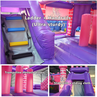 Château gonflable commercial avec toboggan, imprimé UV, en PVC, pour jardin, château gonflable pour enfants