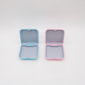 Square Magnetic Dental Case For Invisible Braces Retainer Dentures Light Blue <b>Compact</b> <b>Design</b> - Product Image 3