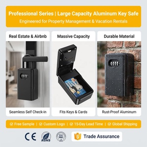 Aluminium Alloy Light Weight <strong>Key</strong> Storage Lockbox 4 Digit Combination <strong>Lock</strong> <strong>Box</strong> <strong>for</strong> <strong>Outside</strong> House <strong>Key</strong> - Product Image 2