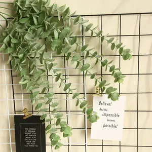 Verdicktes Geld verlässt Hochzeit DIY Grass Bouquet Dekor Weich plastik Zweig Künstlicher Eukalyptus Stiel