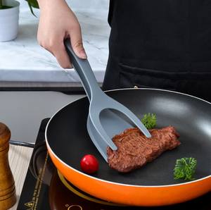 Utensilio de agarre y pinzas abatibles espátula <span class=keywords><strong>para</strong></span> bistec, tortitas, huevos, freír 2 en 1, espátulas de cocina, utensilios de cocina - Product Image 3