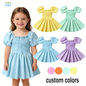 <span class=keywords><strong>Abito</strong></span> Estivo da <span class=keywords><strong>Bambina</strong></span> Ruidian con Maniche a Sbuffo, Blu Chiaro, Morbido ed Elastico in Nylon, Vestito Sportivo Casual da <span class=keywords><strong>Principessa</strong></span> - Product Image 6