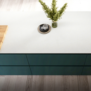 <span class=keywords><strong>Isola</strong></span> Cucina OPPOLIA Senza Maniglie, Design Moderno Blu-Verde, Top in Legno con Piano in Quarzo Bianco - Product Image 6