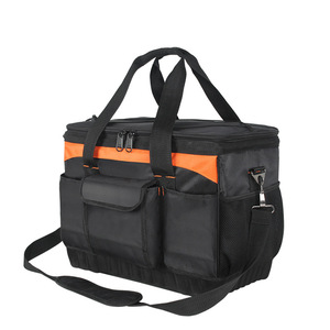 Grande sacoche multifonctionnelle en tissu Oxford pour électricien, sac à outils en toile à roulettes et bandoulière - Product Image 1